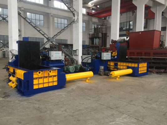 membeli 160 Ton Force Aluminium Scrap Press Machine dengan kontrol otomatis PLC untuk 300 × 300 mm Bale Size online manufacture